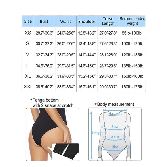 Mangopop Collection Women's Black Bodysuit Top Shirt Long Sleeve Size XL - Picture 3 of 8